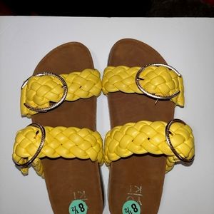 Braided Leather and Suede Sandal